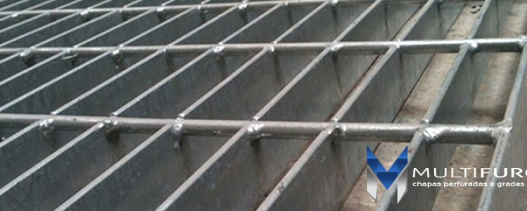 Perfuração de Chapas, Empresa de Perfuração de Chapas - Multifuros Grade piso galvanizada a fogo