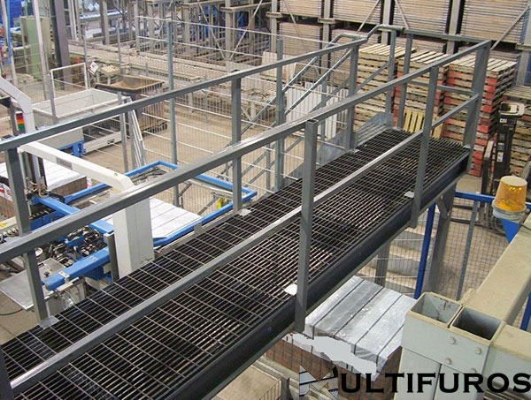 Perfuração de Chapas, Empresa de Perfuração de Chapas - Multifuros mezanino-de-grade-de-piso